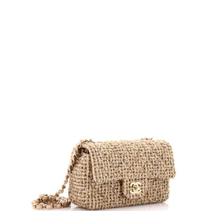 Classic Single Flap Bag Quilted Tweed Mini