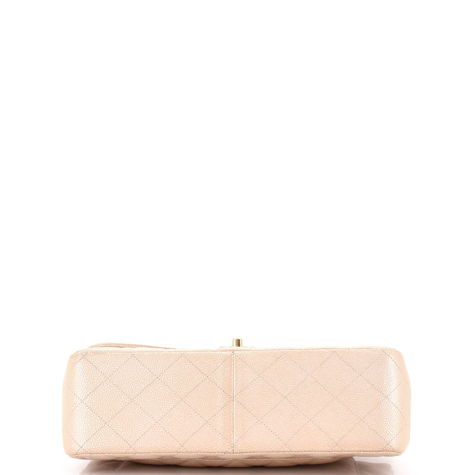 Classic Double Flap Bag Quilted Iridescent Caviar Jumbo