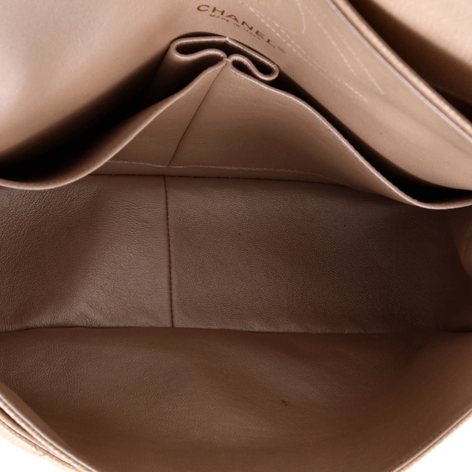 Classic Double Flap Bag Quilted Iridescent Caviar Jumbo