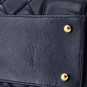 Mademoiselle Vintage Shopping Tote Quilted Sheepskin Medium