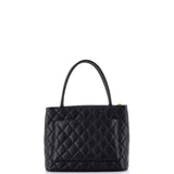 Medallion Tote Quilted Caviar