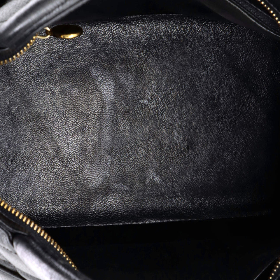 Medallion Tote Quilted Caviar