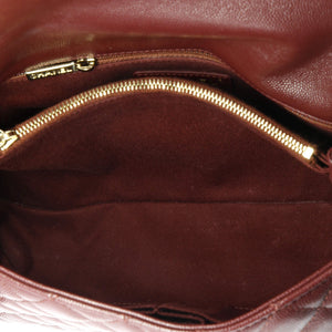 Coco Top Handle Bag Quilted Caviar Small