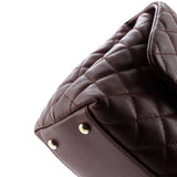 Coco Top Handle Bag Quilted Caviar Small