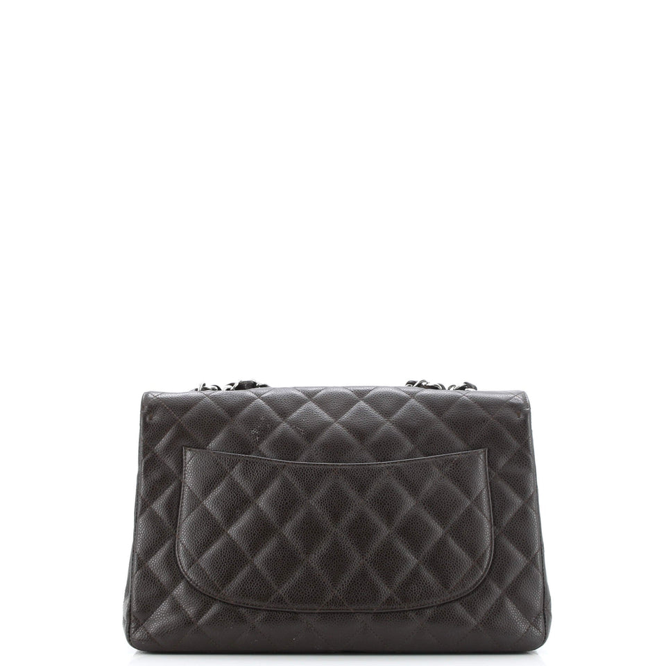 Vintage Classic Single Flap Bag Quilted Caviar Jumbo