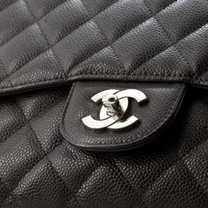 Vintage Classic Single Flap Bag Quilted Caviar Jumbo