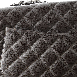 Vintage Classic Single Flap Bag Quilted Caviar Jumbo