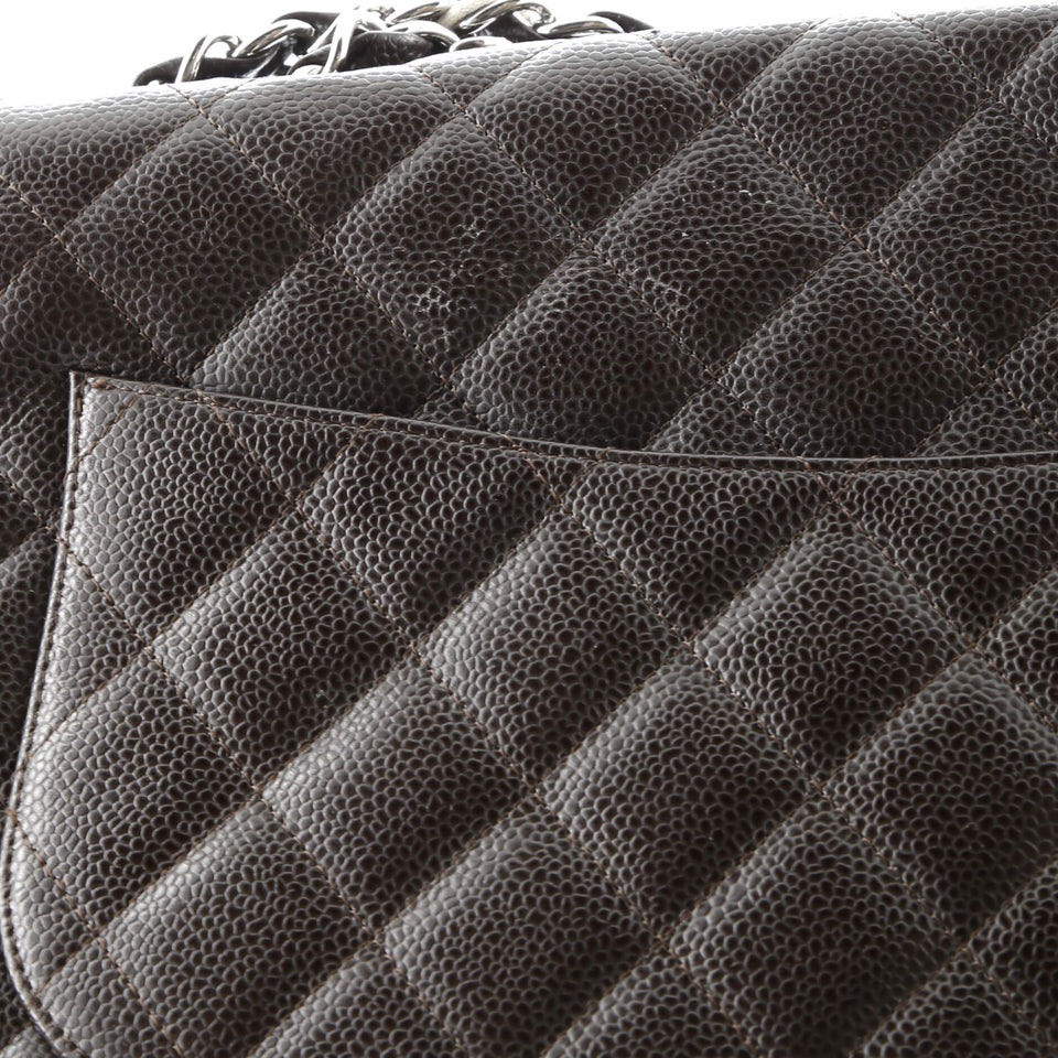 Vintage Classic Single Flap Bag Quilted Caviar Jumbo