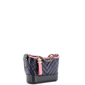 Gabrielle Hobo Chevron Aged Calfskin Small