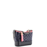 Gabrielle Hobo Chevron Aged Calfskin Small