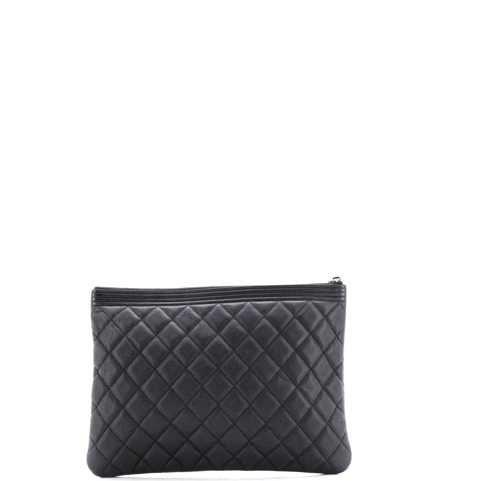Boy O Case Clutch Quilted Caviar Medium