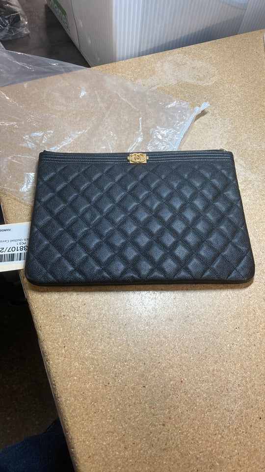 Boy O Case Clutch Quilted Caviar Medium