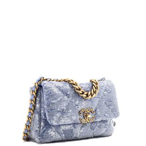 19 Flap Bag Quilted Sequins Medium