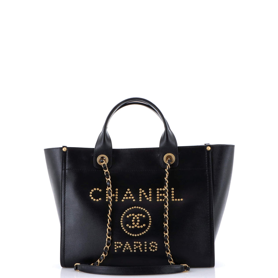 Deauville Tote Studded Caviar Small