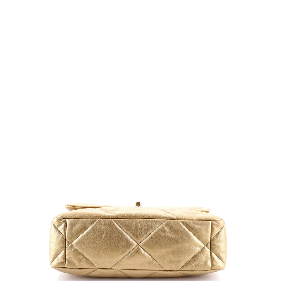 19 Flap Bag Quilted Leather Large