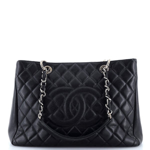 Grand Shopping Tote Quilted Caviar