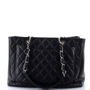 Grand Shopping Tote Quilted Caviar