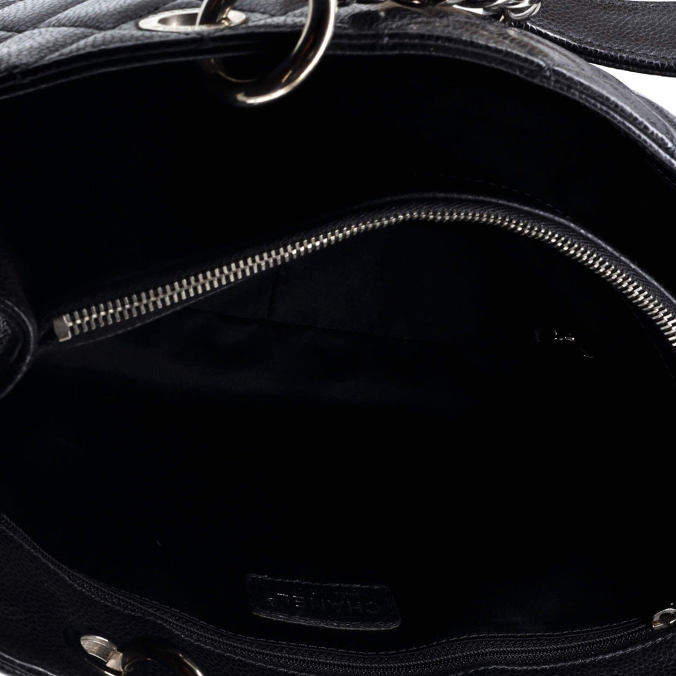 Grand Shopping Tote Quilted Caviar