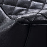 Grand Shopping Tote Quilted Caviar
