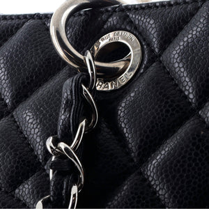 Grand Shopping Tote Quilted Caviar