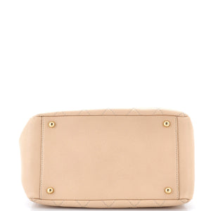 Petite Timeless Tote Quilted Caviar