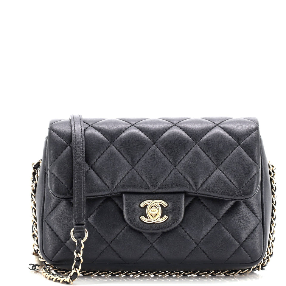 My Precious Pearls Chain Flap Bag Quilted Lambskin Medium