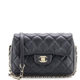 My Precious Pearls Chain Flap Bag Quilted Lambskin Medium
