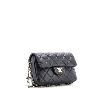 My Precious Pearls Chain Flap Bag Quilted Lambskin Medium