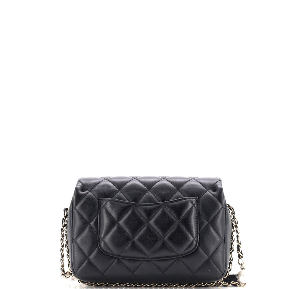 My Precious Pearls Chain Flap Bag Quilted Lambskin Medium
