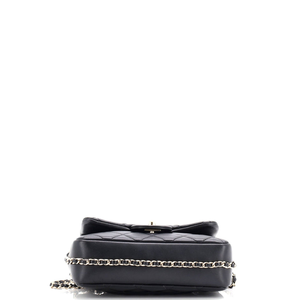 My Precious Pearls Chain Flap Bag Quilted Lambskin Medium