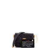About Pearls Flap Card Holder with Chain Quilted Calfskin