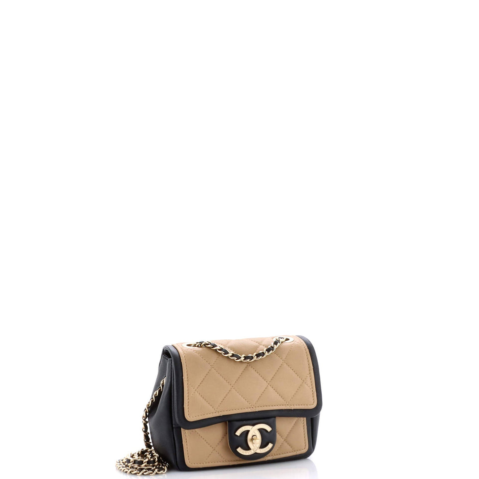 Graphic Flap Bag Quilted Calfskin Mini