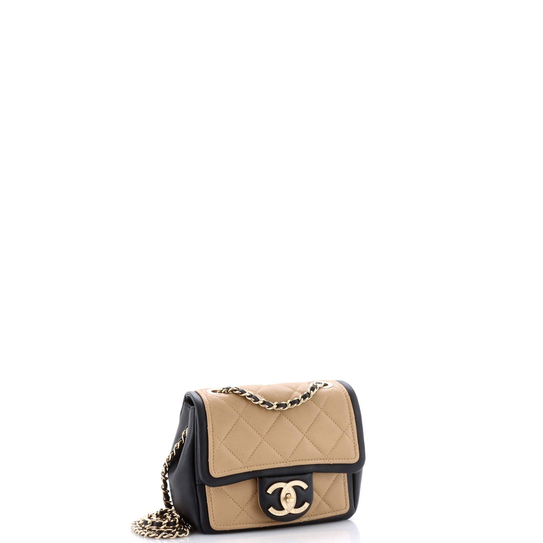 Graphic Flap Bag Quilted Calfskin Mini