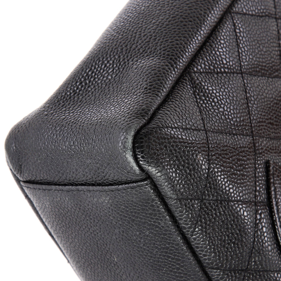 Petite Shopping Tote Quilted Caviar