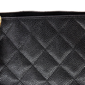 Petite Shopping Tote Quilted Caviar