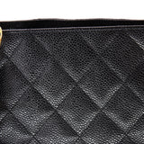 Petite Shopping Tote Quilted Caviar