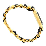 Premiere Rock Quartz Watch Plated Metal and Leather 20