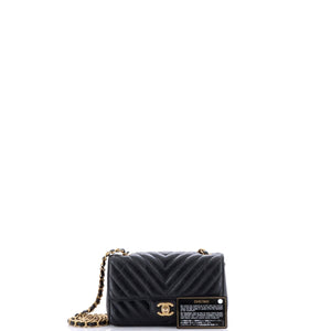 Classic Single Flap Bag Chevron Iridescent Crumpled Calfskin Mini