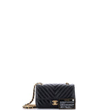 Classic Single Flap Bag Chevron Iridescent Crumpled Calfskin Mini