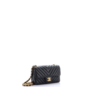 Classic Single Flap Bag Chevron Iridescent Crumpled Calfskin Mini