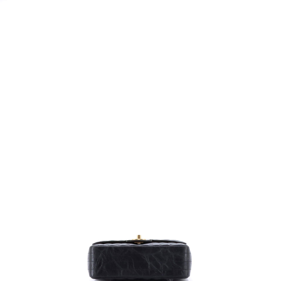 Classic Single Flap Bag Chevron Iridescent Crumpled Calfskin Mini