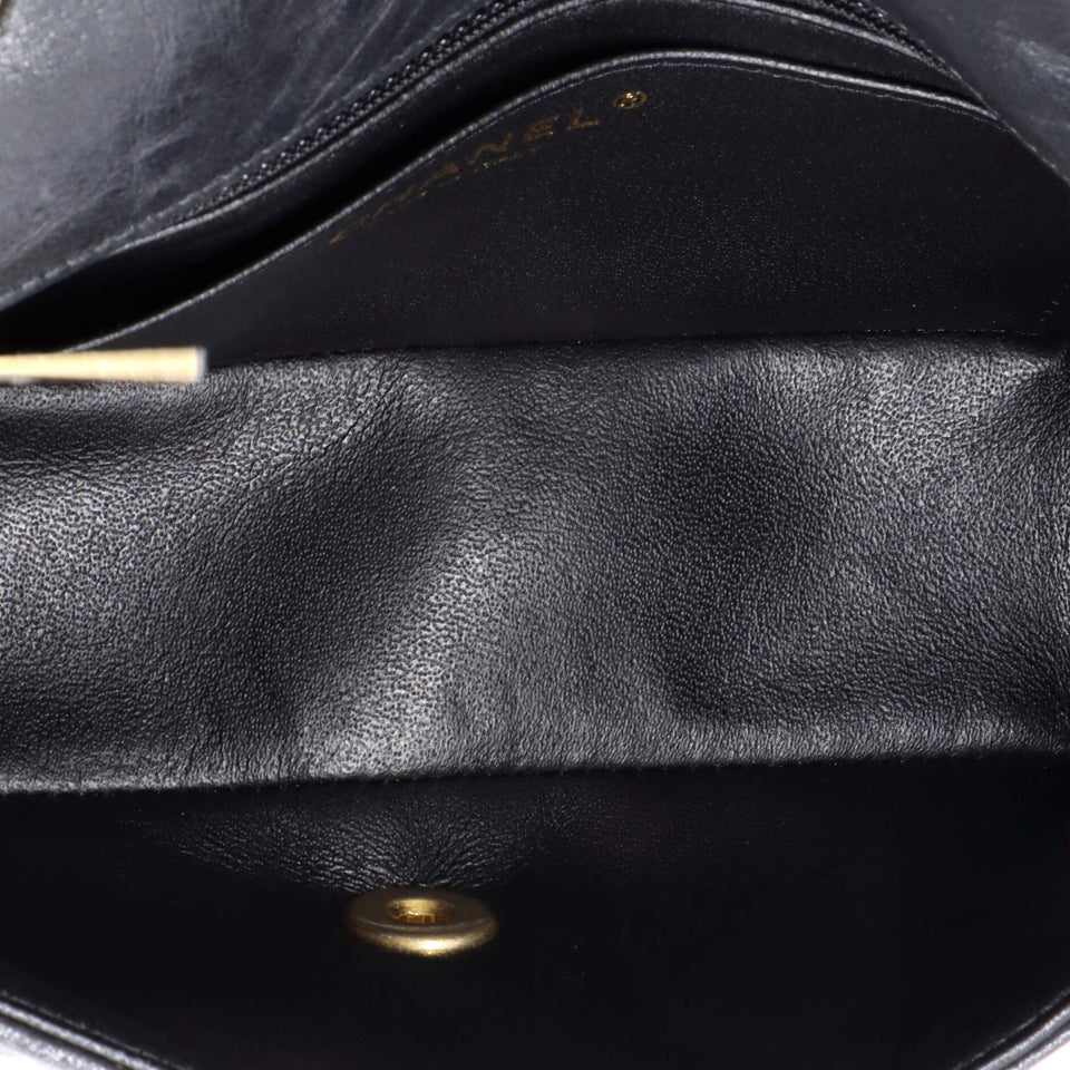 Classic Single Flap Bag Chevron Iridescent Crumpled Calfskin Mini