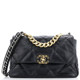 19 Flap Bag Quilted Leather Maxi