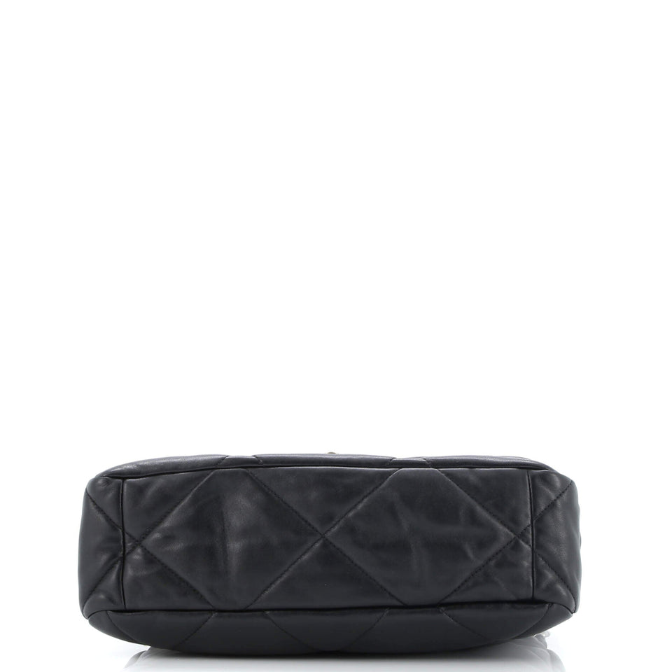 19 Flap Bag Quilted Leather Maxi