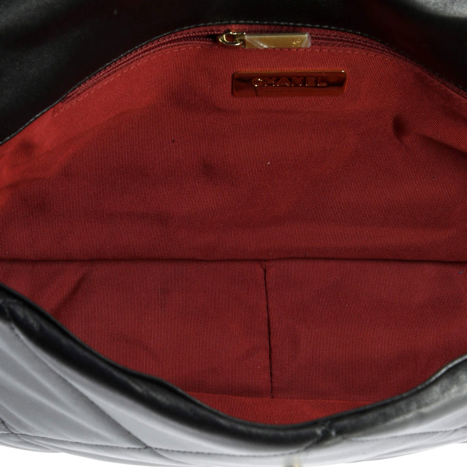 19 Flap Bag Quilted Leather Maxi