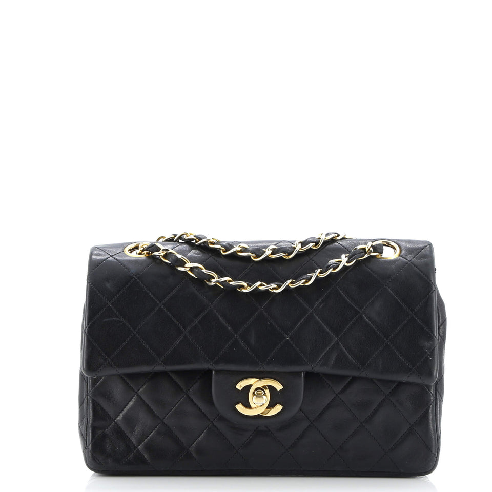 Vintage Classic Double Flap Bag Quilted Lambskin Small