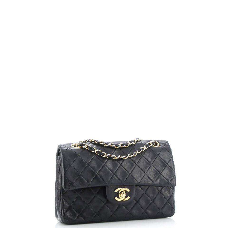 Vintage Classic Double Flap Bag Quilted Lambskin Small