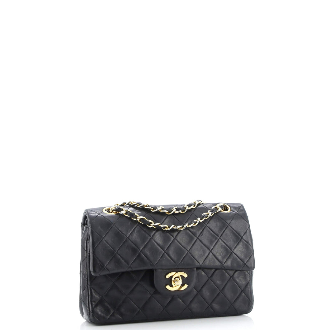 Vintage Classic Double Flap Bag Quilted Lambskin Small