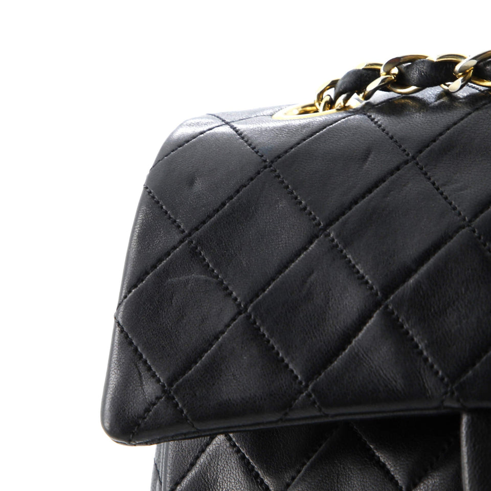 Vintage Classic Double Flap Bag Quilted Lambskin Small