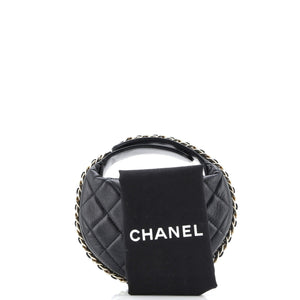 Chain Around Hobo Pouch Quilted Lambskin Mini